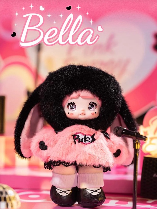 Nommi Accessories - NEW - Nommi Pink ENERGY Series Plush Pendant - BELLA 🩷🖤